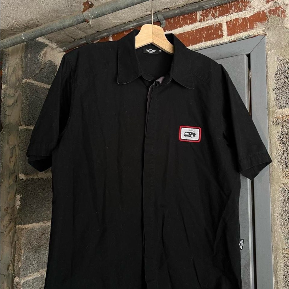 Black Short Sleeve Men's Work Shirt